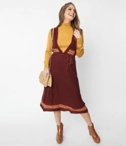 Molly Bracken Burgundy Sweater Dress