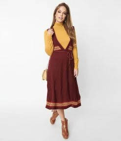 Molly Bracken Burgundy Sweater Dress