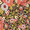 Molly Bracken Retro Red & Green Floral Mini Skirt