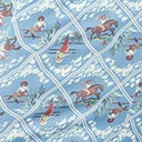 Clothing Unique Vintage Blue Western Pin-Up Print Wiggle Dress