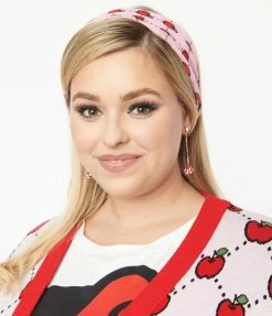 Hello Kitty X Smak Parlour Pink Apples & Bows Hair Scarf