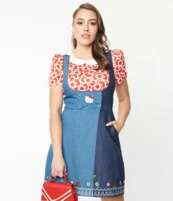 Clothing Hello Kitty X Smak Parlour Red & White All Over Bows Top