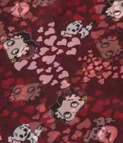 Betty Boop X Unique Vintage Burgundy Heart Hair Scarf