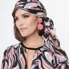 Smak Parlour Black & Pink Psychedelic Print Long Hair Scarf