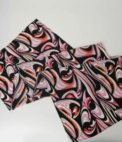 Smak Parlour Black & Pink Psychedelic Print Long Hair Scarf