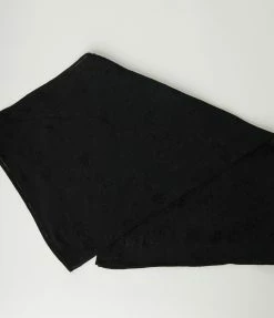 Unique Vintage Black Floral Burnout Hair Scarf
