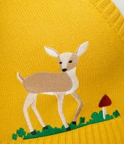 Trending Smak Parlour Plus Size Mustard Mushrooms & Deer Cardigan