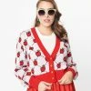 Clothing Hello Kitty X Smak Parlour Pink & Red Apple Cardigan