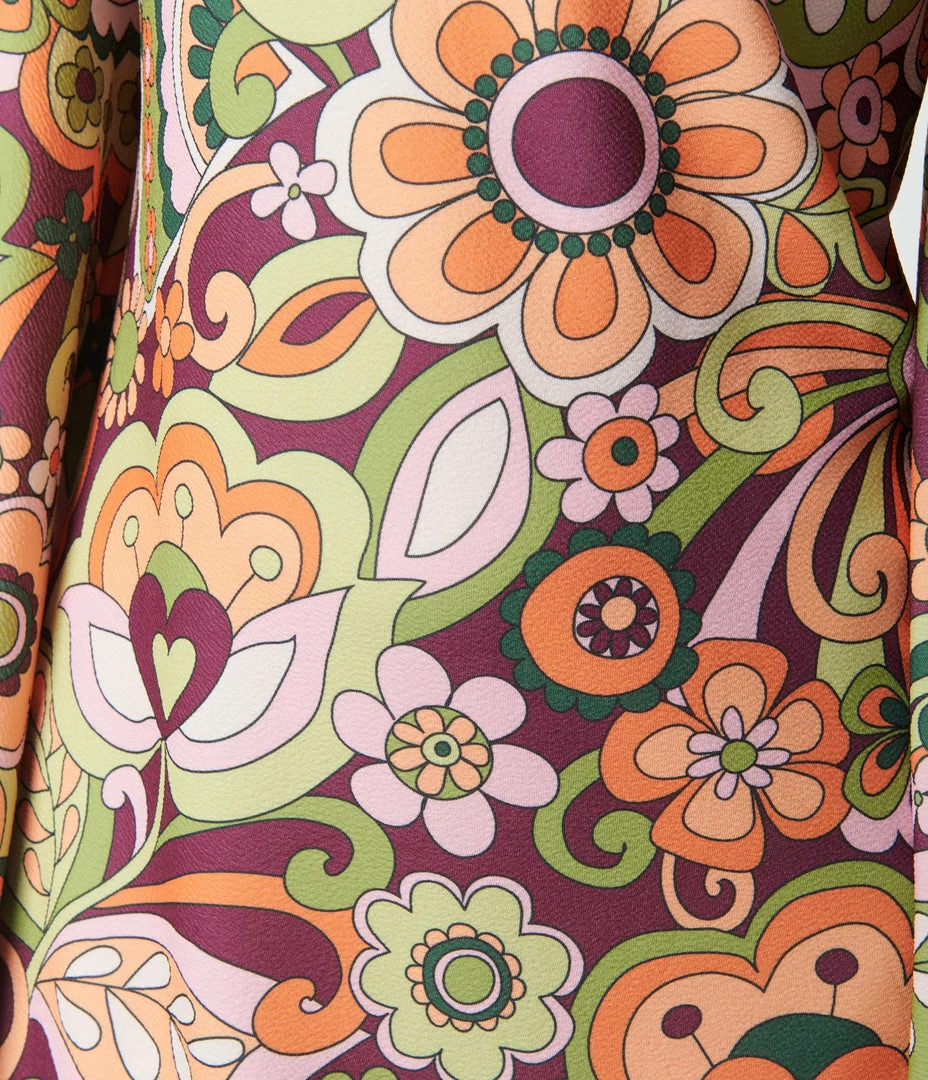 Smak Parlour Orange & Green Paisley Downtown Scene Mini Dress Trending