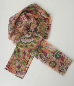 Smak Parlour Floral Mod Paisley Print Long Hair Scarf