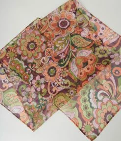 Smak Parlour Floral Mod Paisley Print Long Hair Scarf