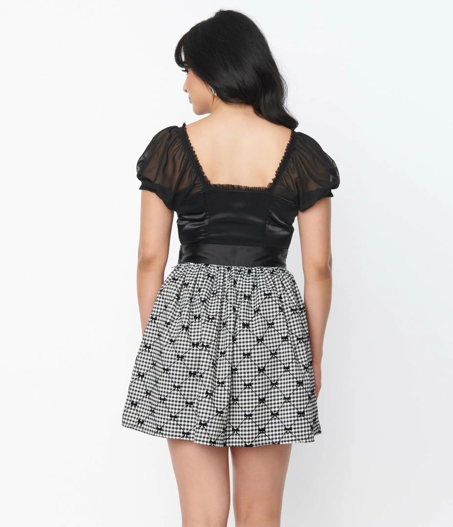 Unique Vintage Black Satin Sweetheart Blouse