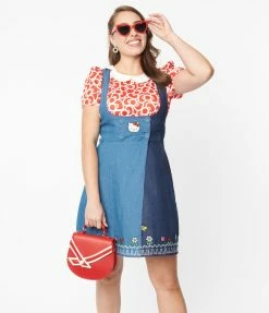 Clothing Hello Kitty X Smak Parlour Flower Garden Border Pinafore Skirt