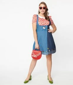 Clothing Hello Kitty X Smak Parlour Flower Garden Border Pinafore Skirt
