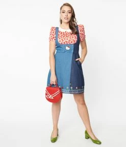 Clothing Hello Kitty X Smak Parlour Flower Garden Border Pinafore Skirt