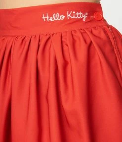 Hello Kitty X Smak Parlour Red Bicycle Border Print Mini Skirt
