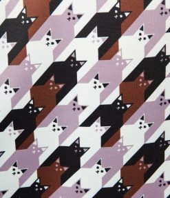 Trending Smak Parlour Plus Size Black & Purple Houndstooth Cats She.E.O. Flare Dress