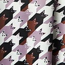 Smak Parlour Black & Purple Houndstooth Cats She.E.O. Flare Dress Trending
