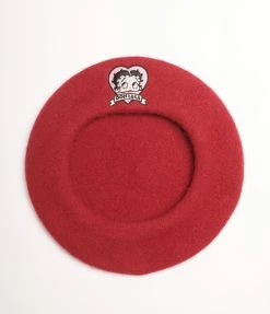 Betty Boop X Unique Vintage Burgundy Ooh La-La Beret