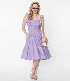 Sale Magnolia Place Purple Stella Swing Dress