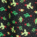 Magnolia Place Plus Size Black & Pin Dot Cacti Print Sally Swing Skirt
