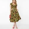 Sale Magnolia Place Tropical Fruit Bounty Print Jane Swing Skirt