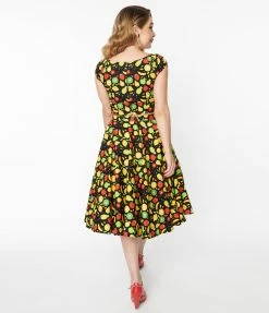 Sale Magnolia Place Tropical Fruit Bounty Print Jane Swing Skirt
