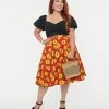 Sale Magnolia Place Plus Size Red Sunflower Jane Swing Skirt