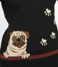 Trending Unique Vintage Black & Brown Pug Shelly Sweater