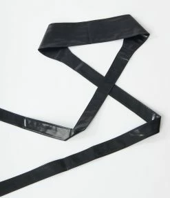 MAY BLUE Accessories Black Leatherette Waistband