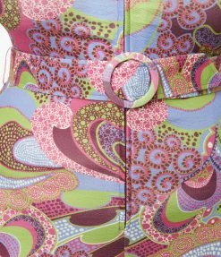 Smak Parlour Plus Size Purple & Green Abstract Paisley Jumpsuit