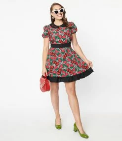 Hello Kitty X Smak Parlour Strawberry & Floral Fit & Flare Dress