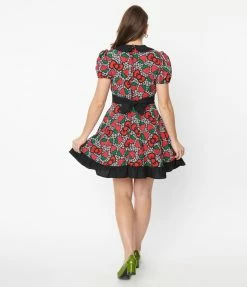 Hello Kitty X Smak Parlour Strawberry & Floral Fit & Flare Dress