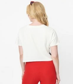 Hello Kitty X Smak Parlour Black & White Boxy Crop Tee Clothing