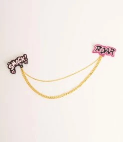 Betty & Veronica X Unique Vintage Roar & Smack Cardigan Pin Set