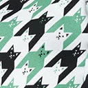 Unique Vintage Green & Black Houndstooth Cats Lorelai Sweater