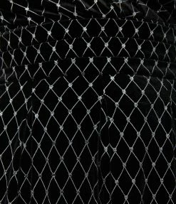 Unique Vintage Plus Size Black Velvet & Glitter Diamond Marceline Swing Dress Clothing