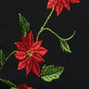 Clothing Unique Vintage Plus Size Black & Red Embroidered Poinsettia Bookworm Cardigan