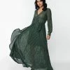 Unique Vintage Emerald Sparkle Plaid Farrah Maxi Dress Clothing