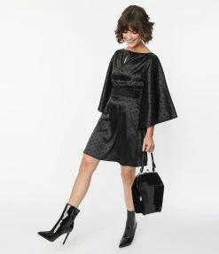 Smak Parlour Black Damask Dot Social Climber Caftan New Arrivals!