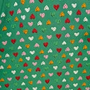 Unique Vintage Plus Size Green & Multi Heart Print Swing Dress New Arrivals!