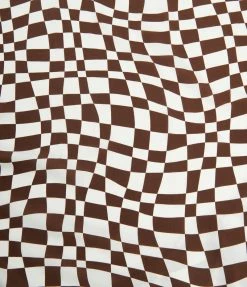 Trending Unique Vintage Brown Distorted Check Hair Scarf