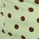 Unique Vintage Sage & Brown Dot Flutter Sleeve Blouse New Arrivals!