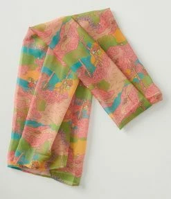 Unique Vintage Walk In The Park Print Long Hair Scarf