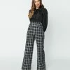 Clothing Unique Vintage Black & White Plaid Ginger Pants