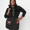 Clothing Smak Parlour Plus Size Black Faux Fur Collar Cardigan
