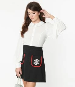 Smak Parlour Ivory Pearl Collar Resident Artist Blouse Clothing