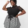 Trending Unique Vintage Plus Size Black Lace Addison Blouse