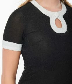 Smak Parlour Black Sparkle Mod Mini Dress Trending