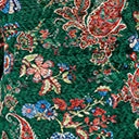 New Arrivals! Smak Parlour Plus Size Green & Red Paisley Velvet Downtown Scene Mini Dress